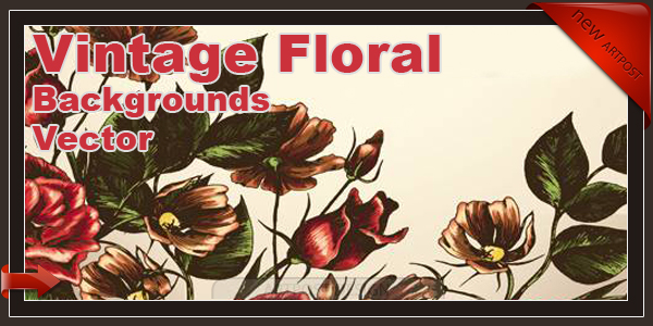 Vintage Floral Backgrounds Vector 2