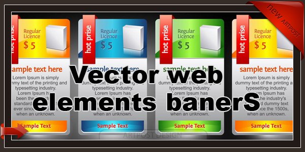 Vector web elements banerS