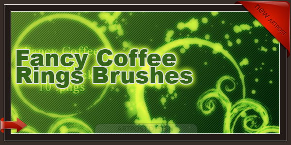 Кисти - Следы от кофе с завитушками (+ исходники) / Fancy Coffee Rings Brushes + Image Pack