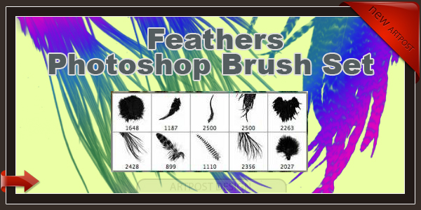 Кисти Перья / Feathers Photoshop Brush Set 