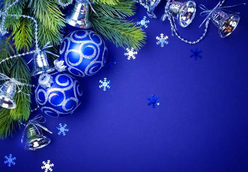 Синие новогодние композиции - Растровый клипарт | Blue Christmas Compositions - UHQ Stock Photo