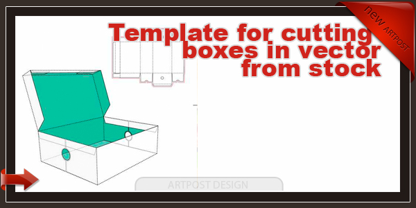 Template for cutting boxes in vector from stock #10 - 25 Eps