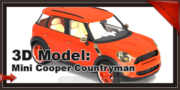 Mini Cooper Countryman 3D модель 3D max \ Vray