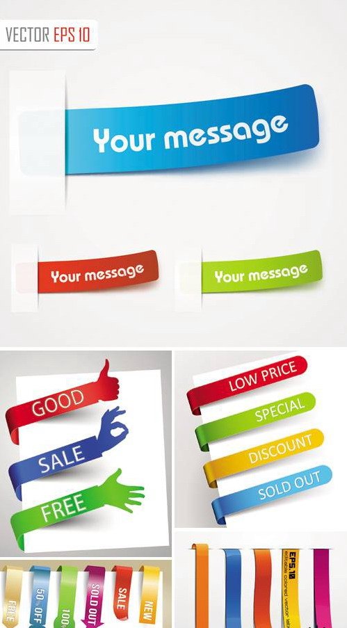 Paper Tags Vector