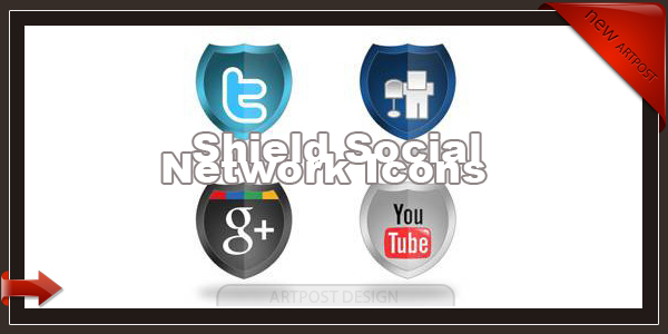 Shield Social Network Icons 