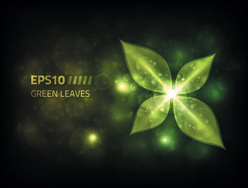 Векторная зелень - web Green leaves