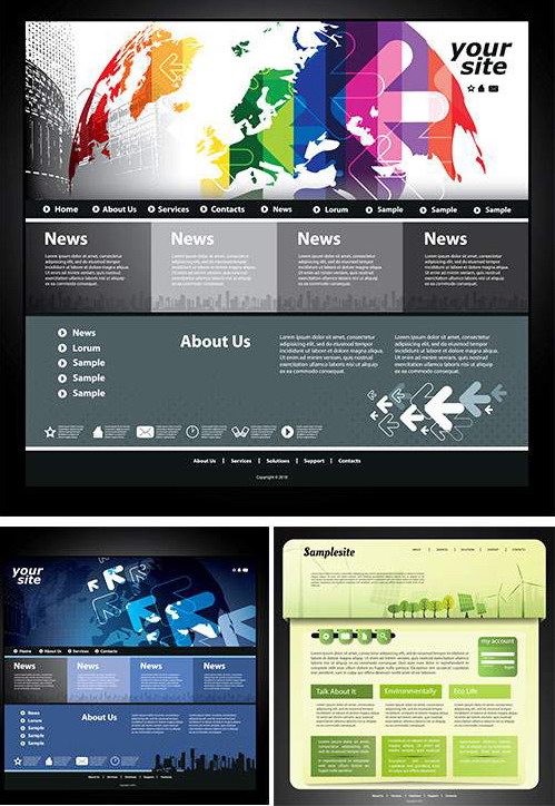 Erstaunlich Vektor-Web-Site-Layout, kann als Designer Material bei der Hand, und als Idee für Inspiration nützlich.