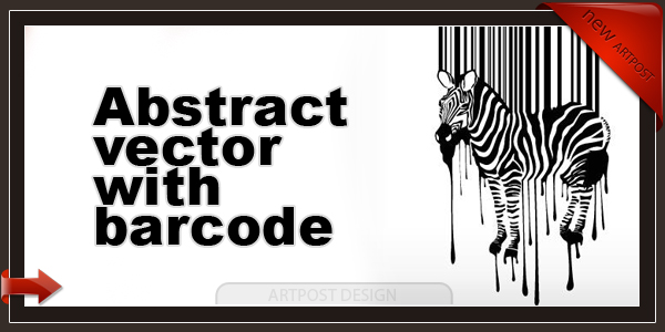 Abstract vector with barcode 
