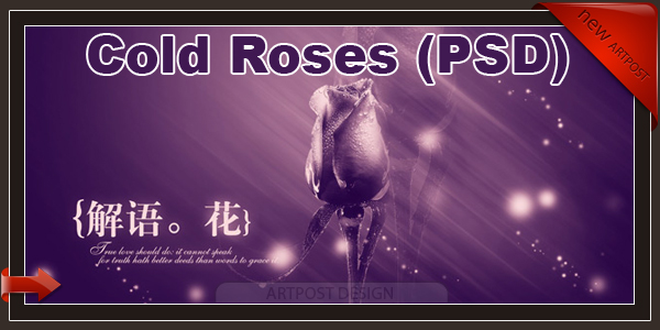 Холодная роза (PSD)